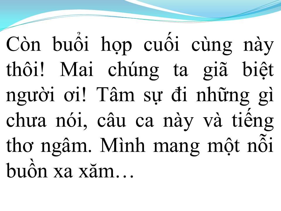 Lời bài hát HỌP MẶT LẦN CUỐI