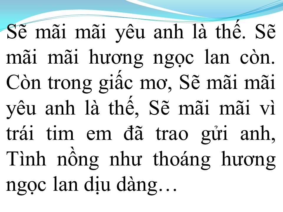 Lời bài hát HƯƠNG NGỌC LAN