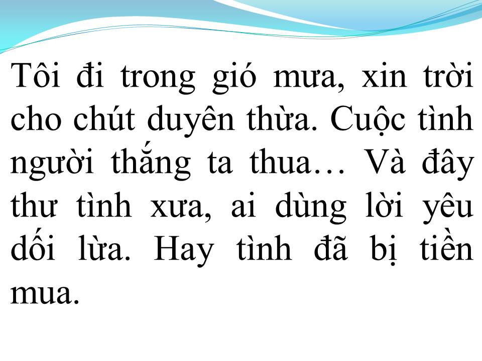 Lời bài hát HƯƠNG TÌNH CŨ