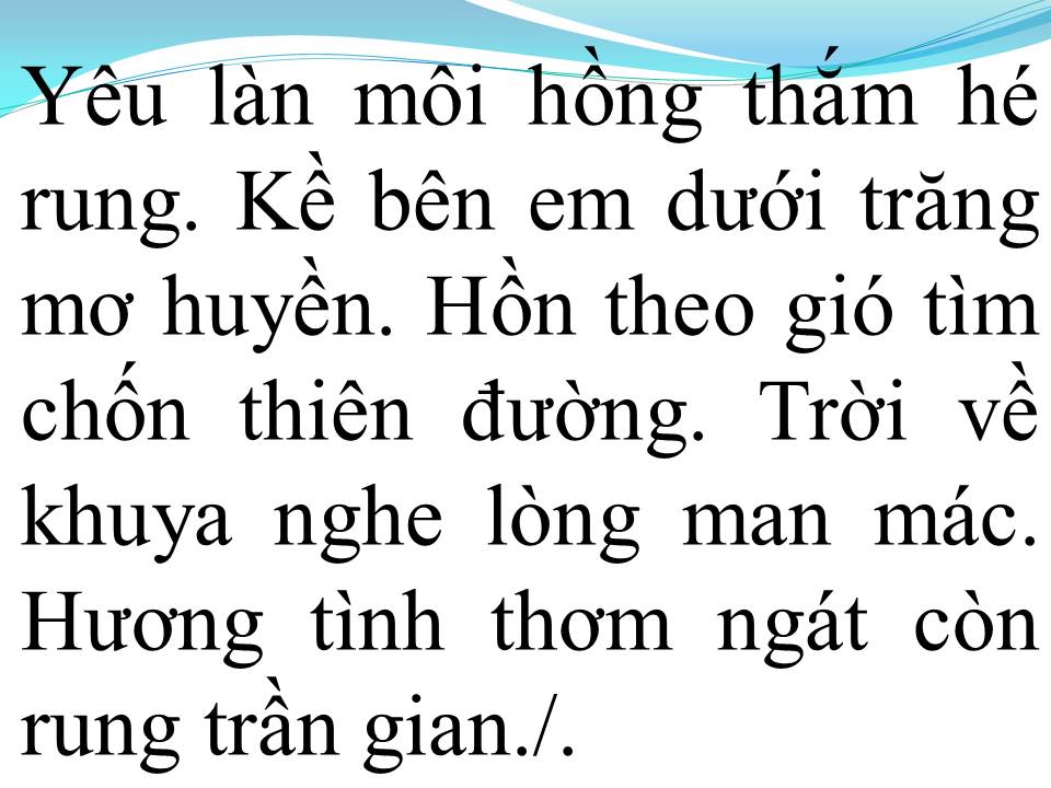 Lời bài hát HƯƠNG TÌNH