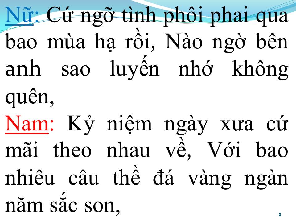 Lời bài hát CỨ NGỠ TÌNH PHÔI PHAI (SONG CA)