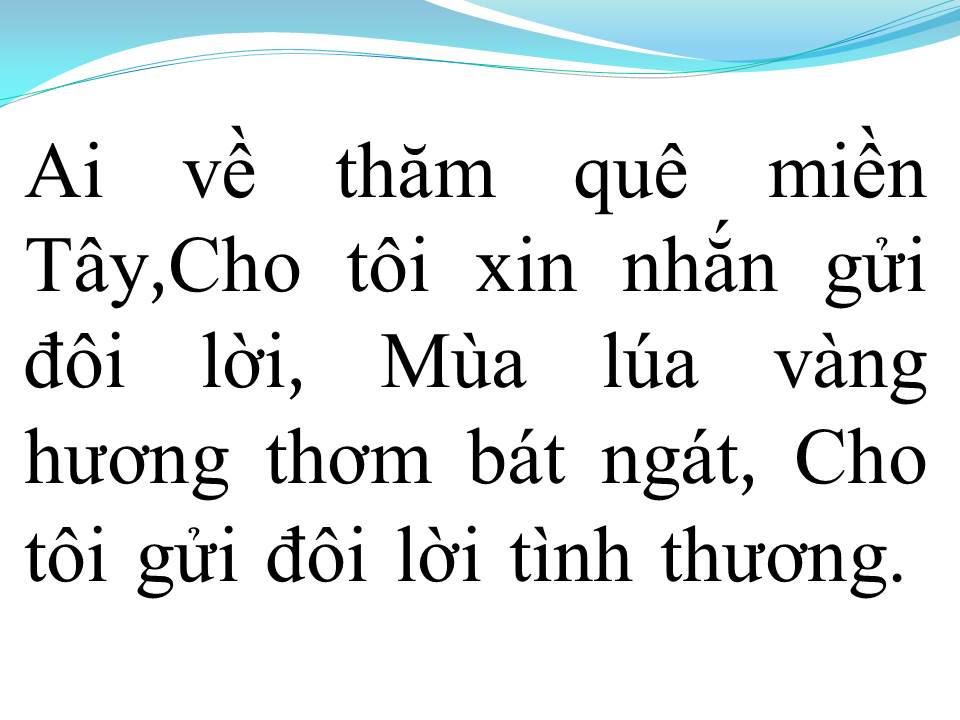 Lời bài hát AN GIANG QUÊ TÔI