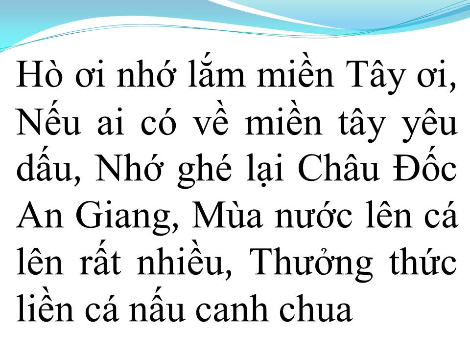 Lời bài hát AN GIANG QUÊ TÔI