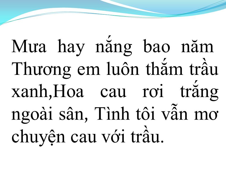 Lời bài hát TRẦU ƠI