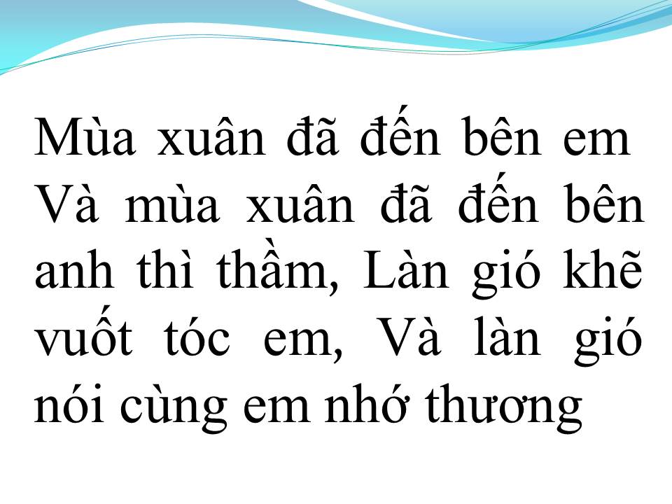 Lời bài hát THÌ THẦM MÙA XUÂN