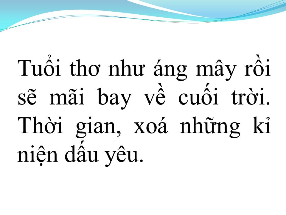 Lời bài hát NGÀY XƯA ƠI