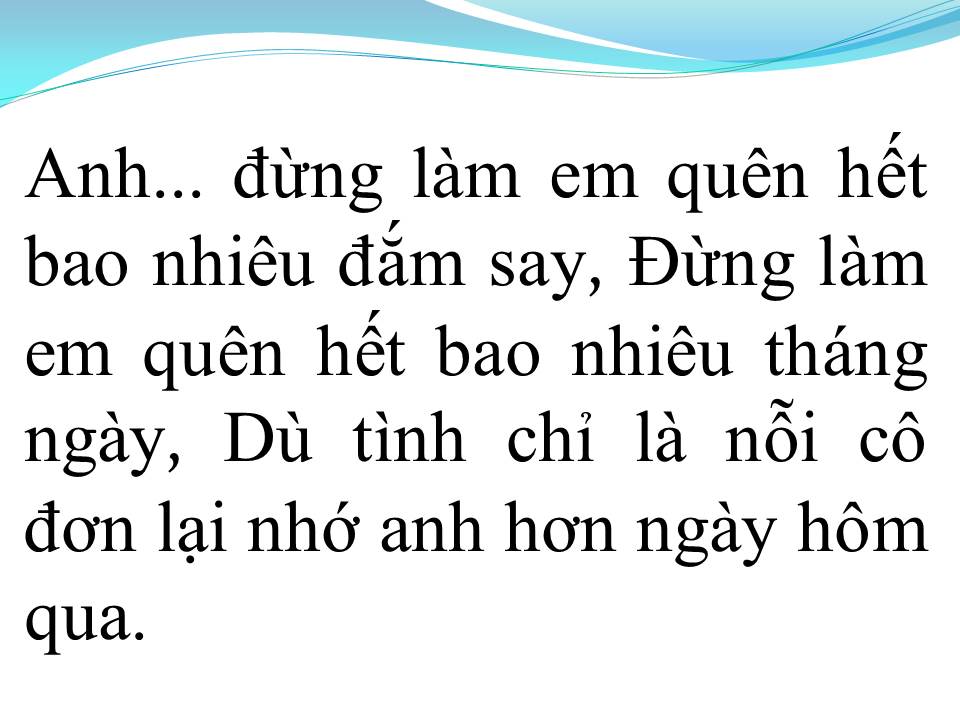 Lời bài hát EM ĐÃ QUÊN ANH