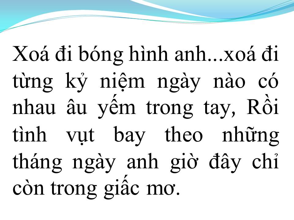 Lời bài hát EM ĐÃ QUÊN ANH