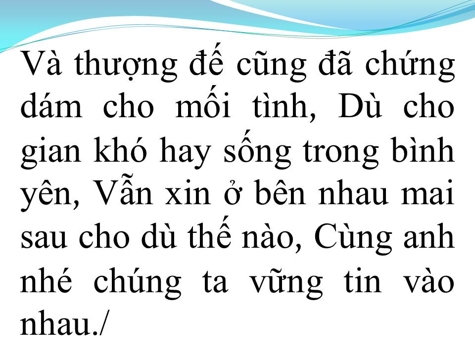 Lời bài hát CÁM ƠN THƯỢNG ĐẾ