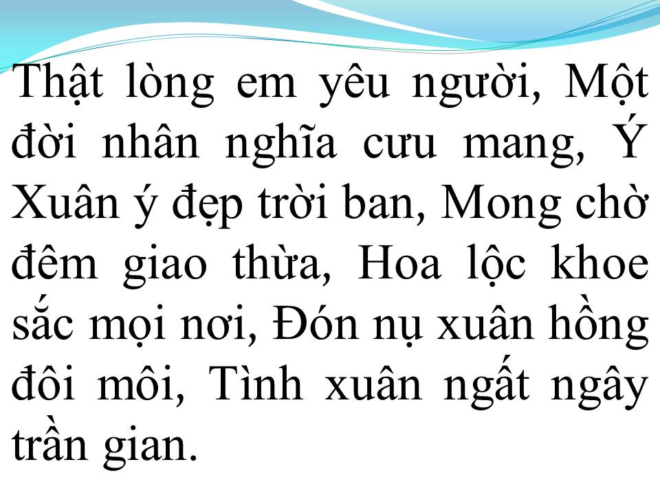 Lời bài hát ƯỚC NGUYỆN ĐẦU XUÂN