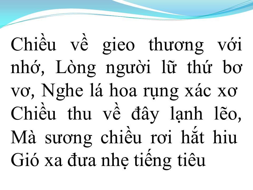 Lời bài hát THU CA