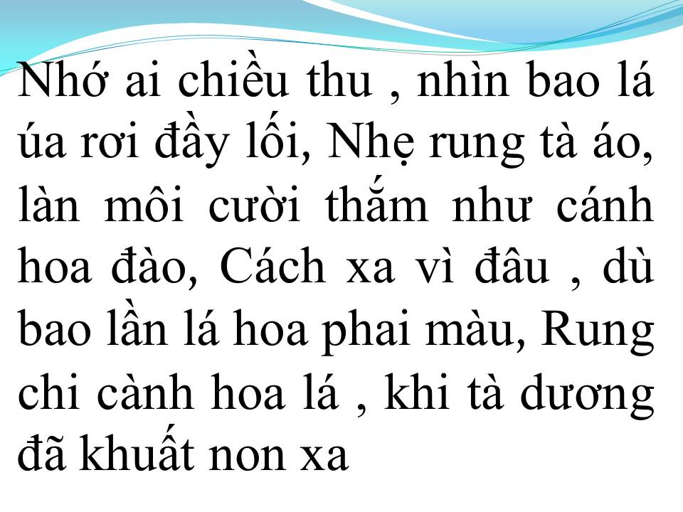 Lời bài hát THU CA