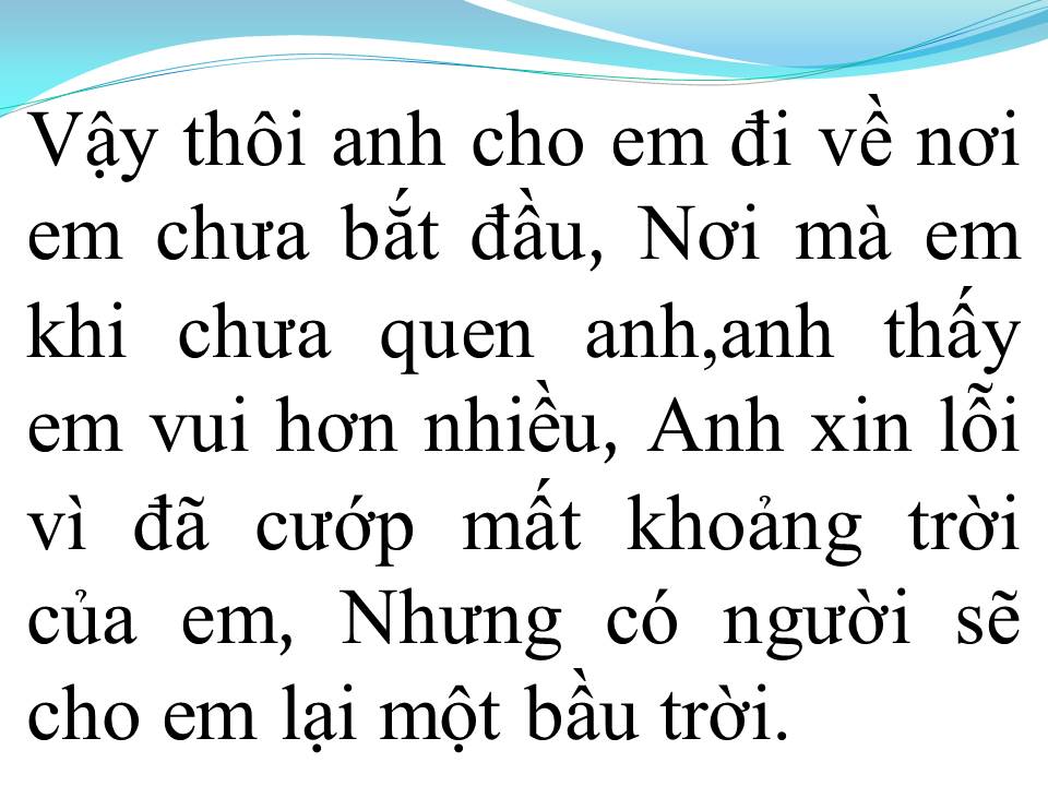 Lời bài hát TÌM LẠI BẦU TRỜI