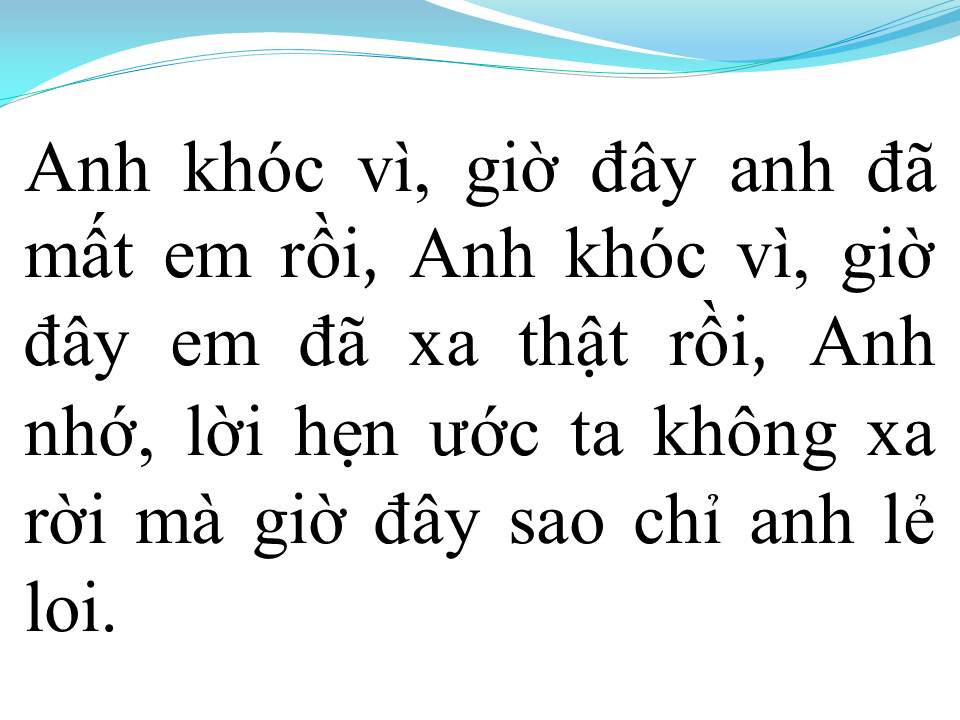 Lời bài hát TÌM LẠI BẦU TRỜI