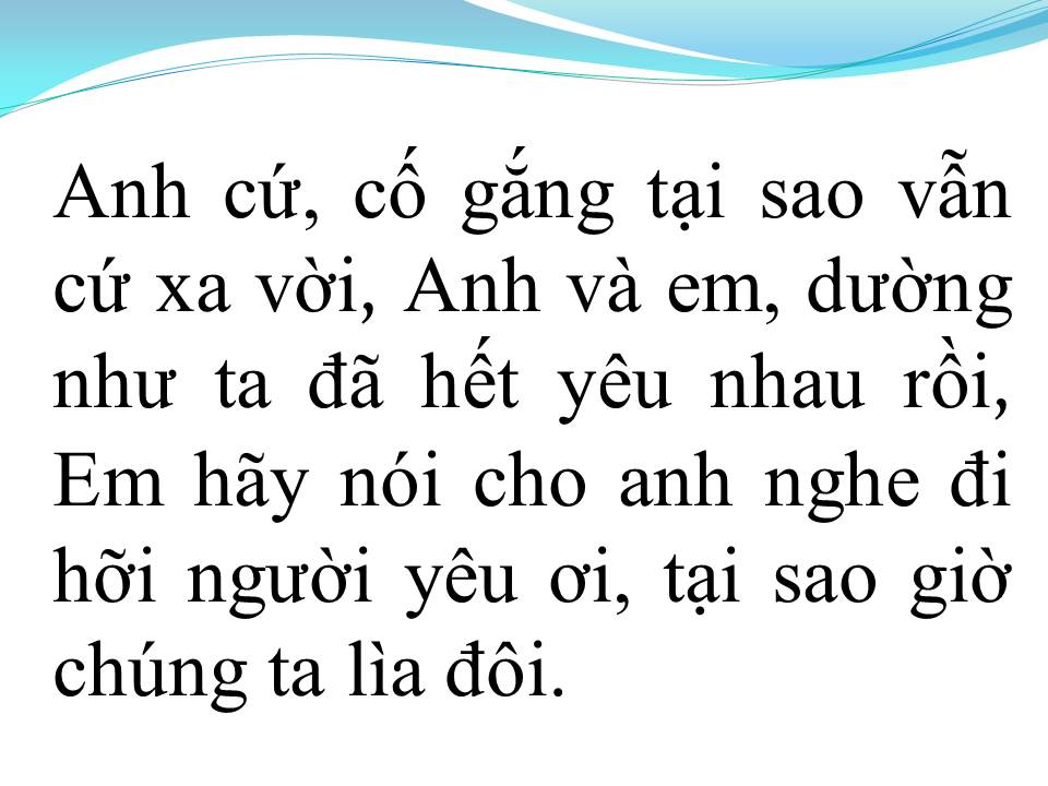 Lời bài hát TÌM LẠI BẦU TRỜI