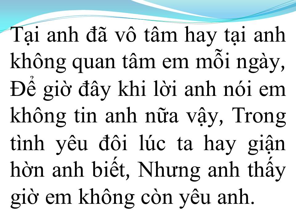 Lời bài hát TÌM LẠI BẦU TRỜI