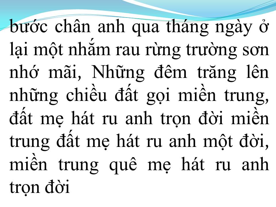 Lời bài hát MIỀN TRUNG QUÊ MẸ