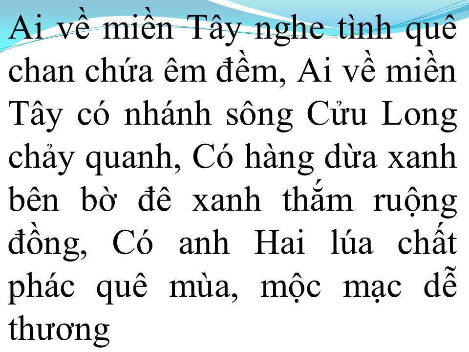 Lời bài hát HAI LÚA MIỆT VƯỜN