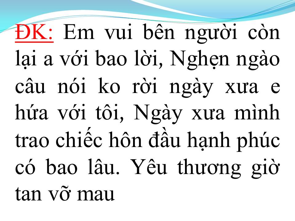 Lời bài hát CAY ĐẮNG