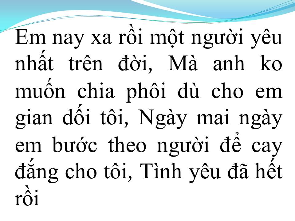 Lời bài hát CAY ĐẮNG