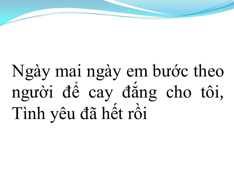 Lời bài hát CAY ĐẮNG