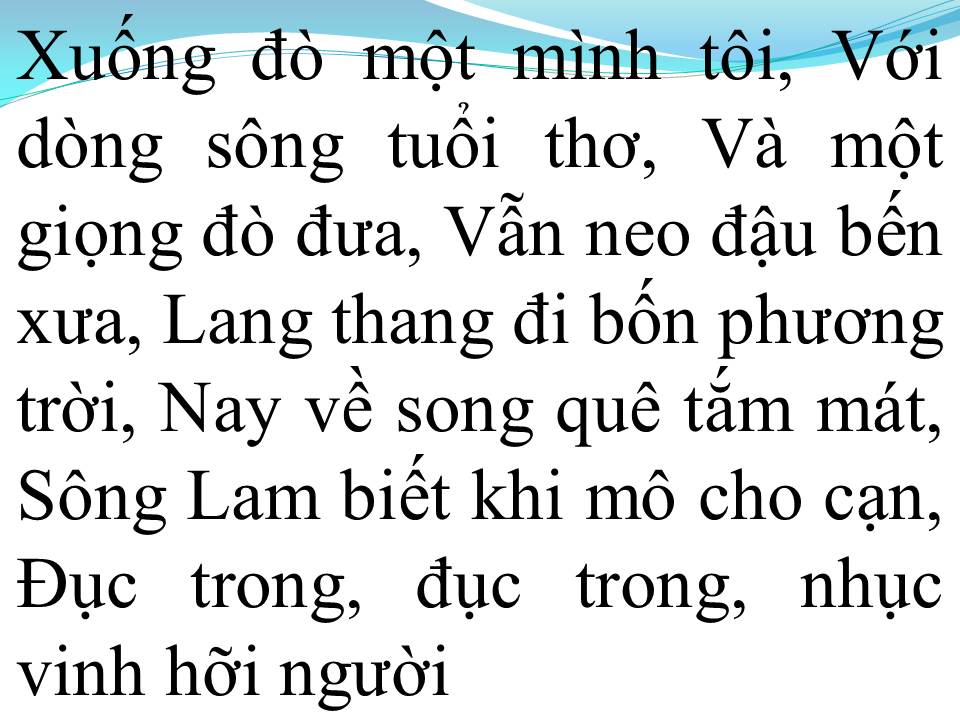 Lời bài hát NEO ĐẬU BẾN QUÊ