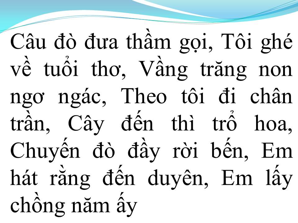 Lời bài hát NEO ĐẬU BẾN QUÊ