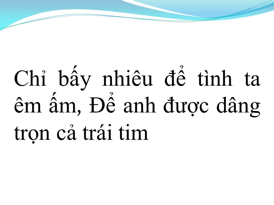 Lời bài hát BỐN ĐIỀU YÊU
