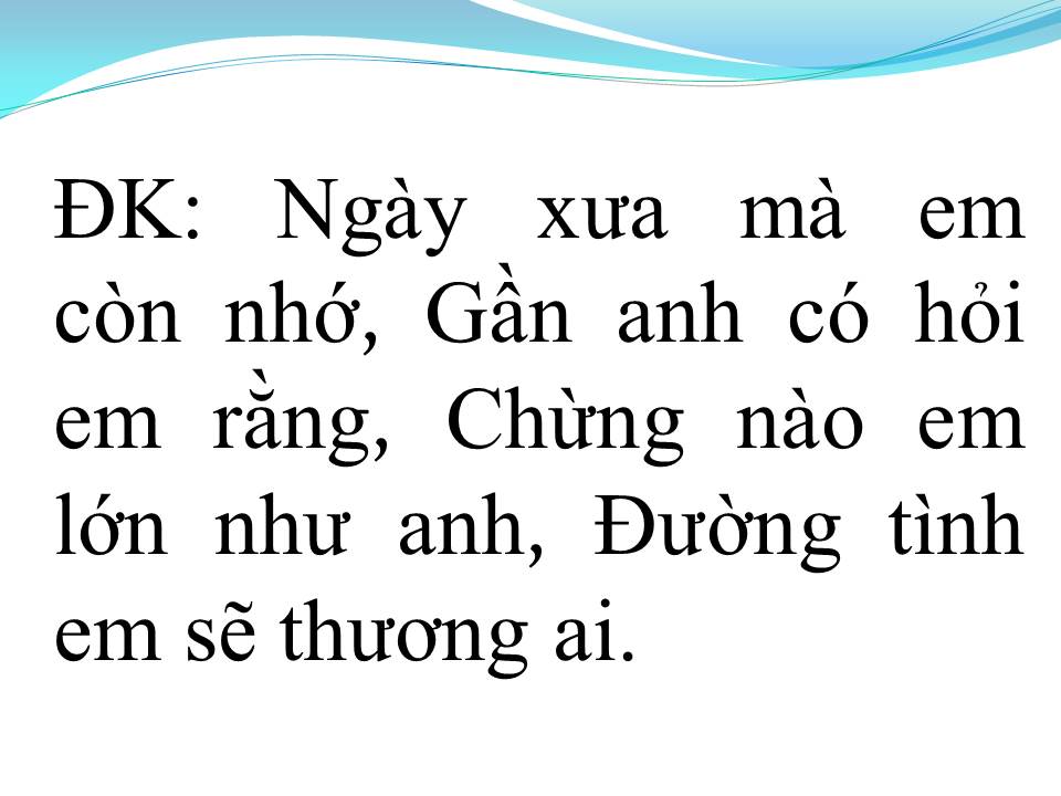 Lời bài hát THƯ TÌNH EM GÁI