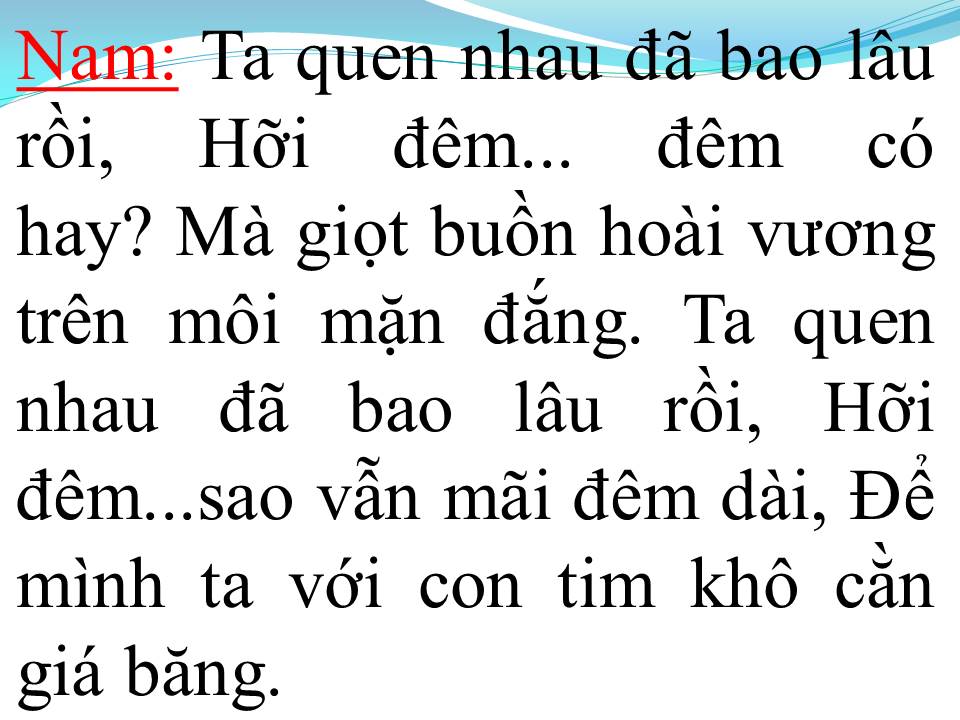 Lời bài hát NƠI TÌNH YÊU BẮT ĐẦU