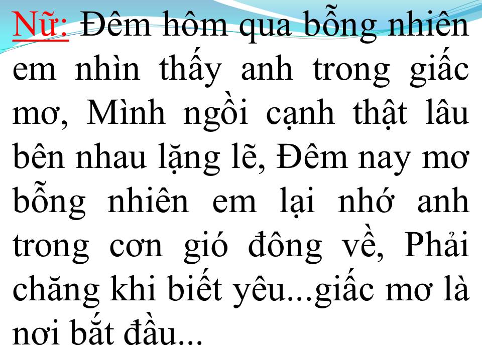 Lời bài hát NƠI TÌNH YÊU BẮT ĐẦU