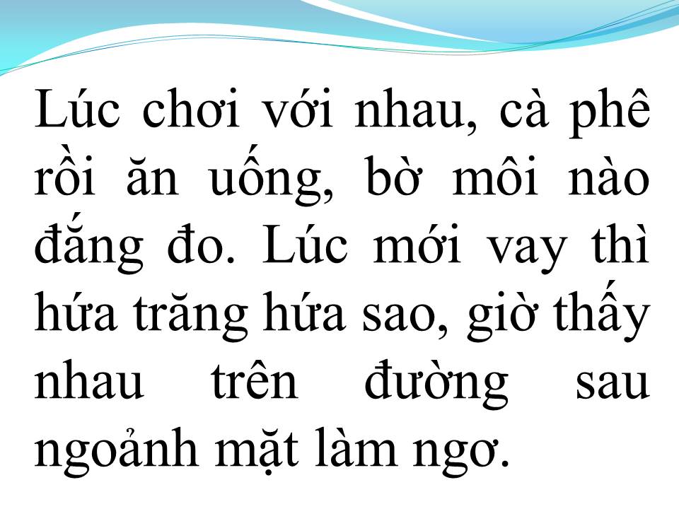 Lời bài hát CHO BẠN VAY TIỀN