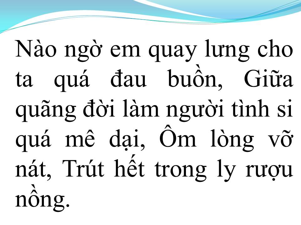 Lời bài hát SAY TÌNH