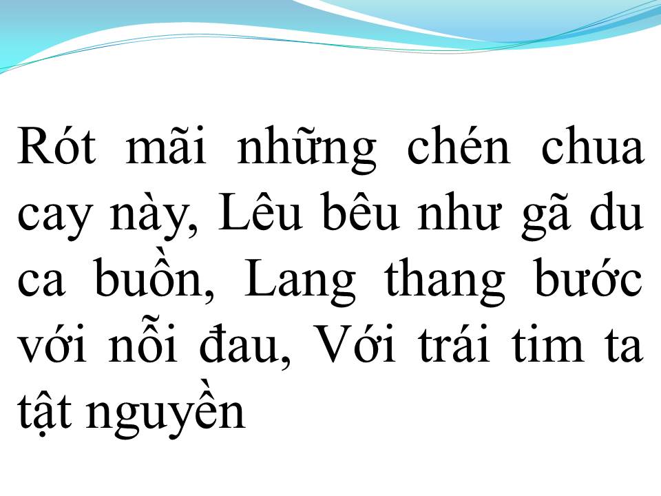 Lời bài hát SAY TÌNH