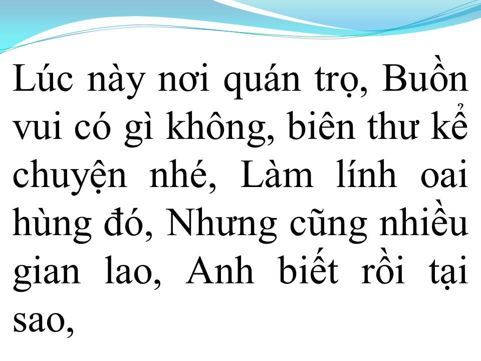 Lời bài hát THƯƠNG VỀ QUÁN TRỌ