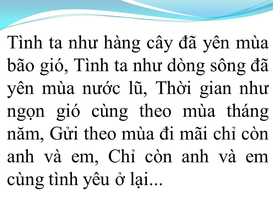 Lời bài hát THƯ TÌNH CUỐI MÙA THU