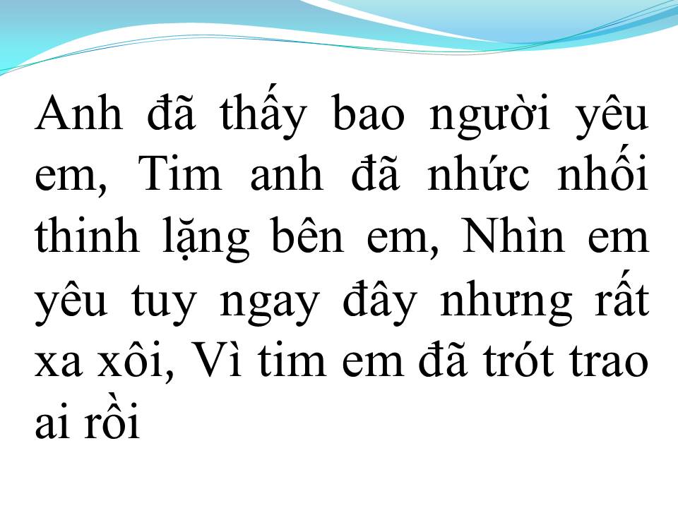 Lời bài hát TRÁI TIM BÊN LỀ