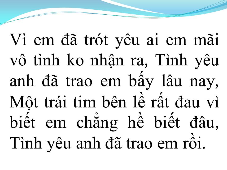 Lời bài hát TRÁI TIM BÊN LỀ