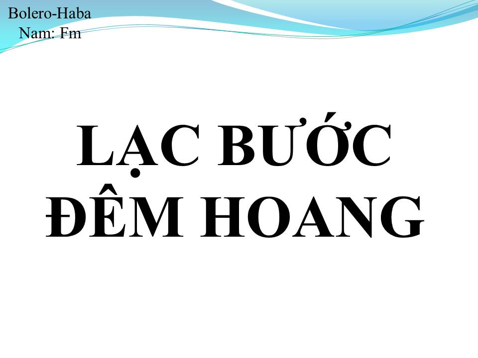Lời bài hát LẠC BƯỚC ĐÊM HOANG