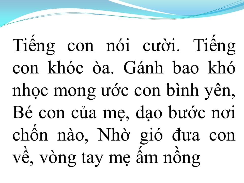 Lời bài hát MẸ YÊU ƠI