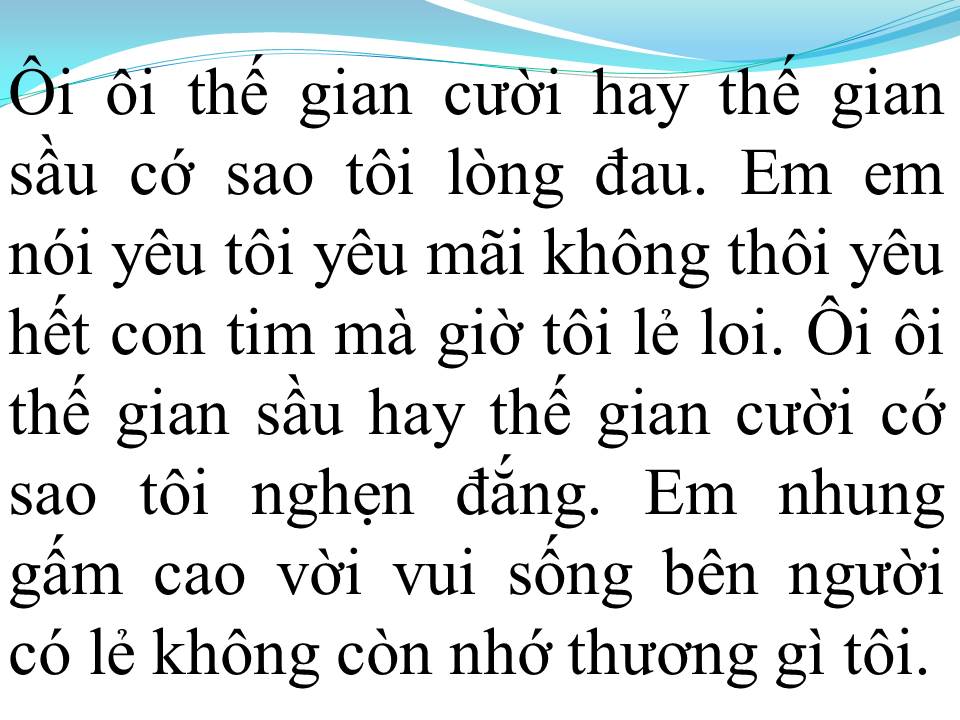 Lời bài hát THAY TÌNH NHƯ THAY ÁO