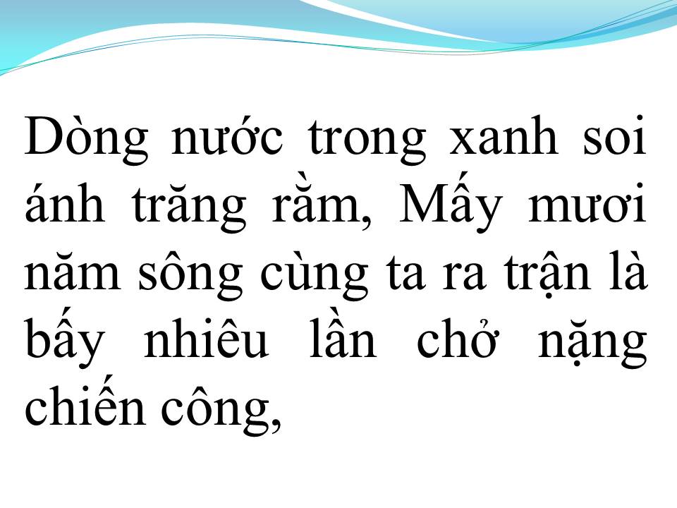 Lời bài hát DÒNG SÔNG QUÊ EM (TÂN CỔ)