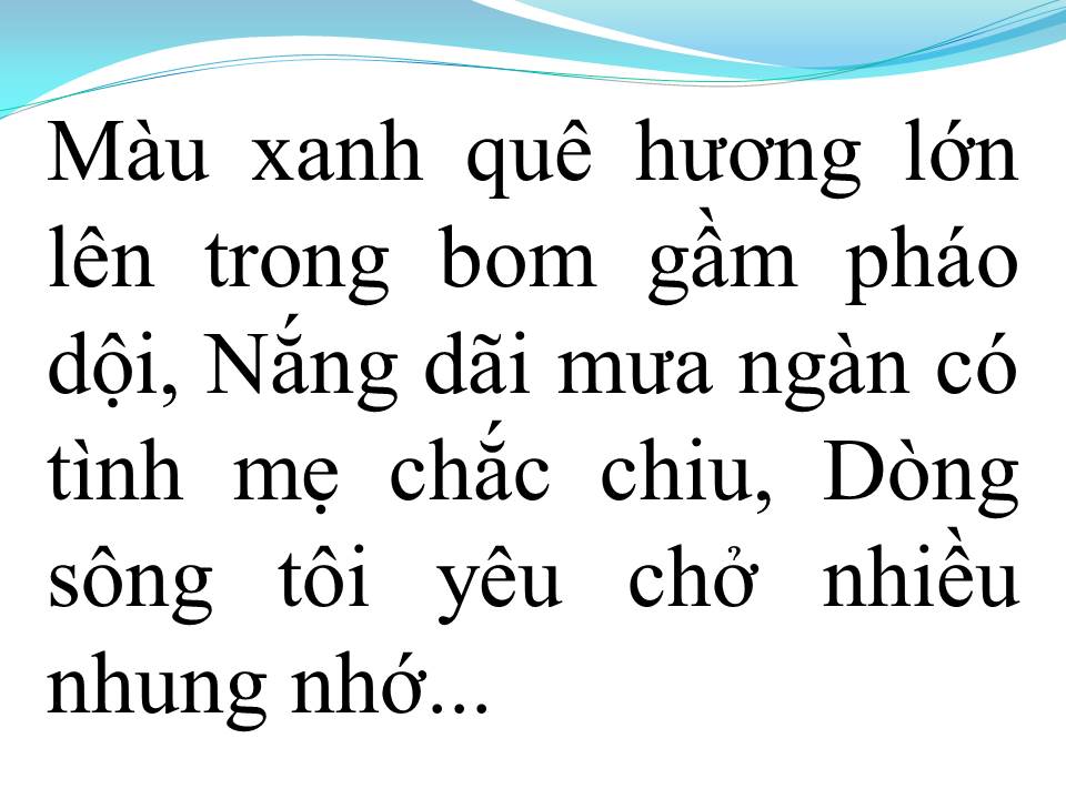 Lời bài hát DÒNG SÔNG QUÊ EM (TÂN CỔ)