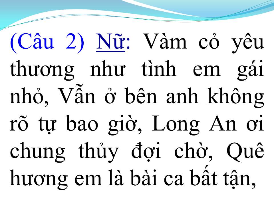 Lời bài hát DÒNG SÔNG QUÊ EM (TÂN CỔ)