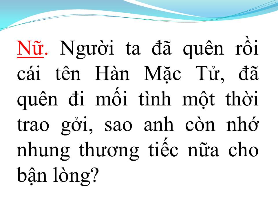 Lời bài hát HÀN MẠC TỬ (TÂN CỔ)
