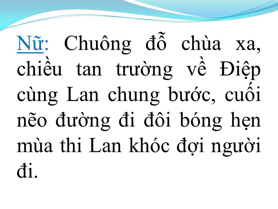 Lời bài hát CHUYỆN TÌNH LAN VÀ ĐIỆP 1 (TÂN CỔ)