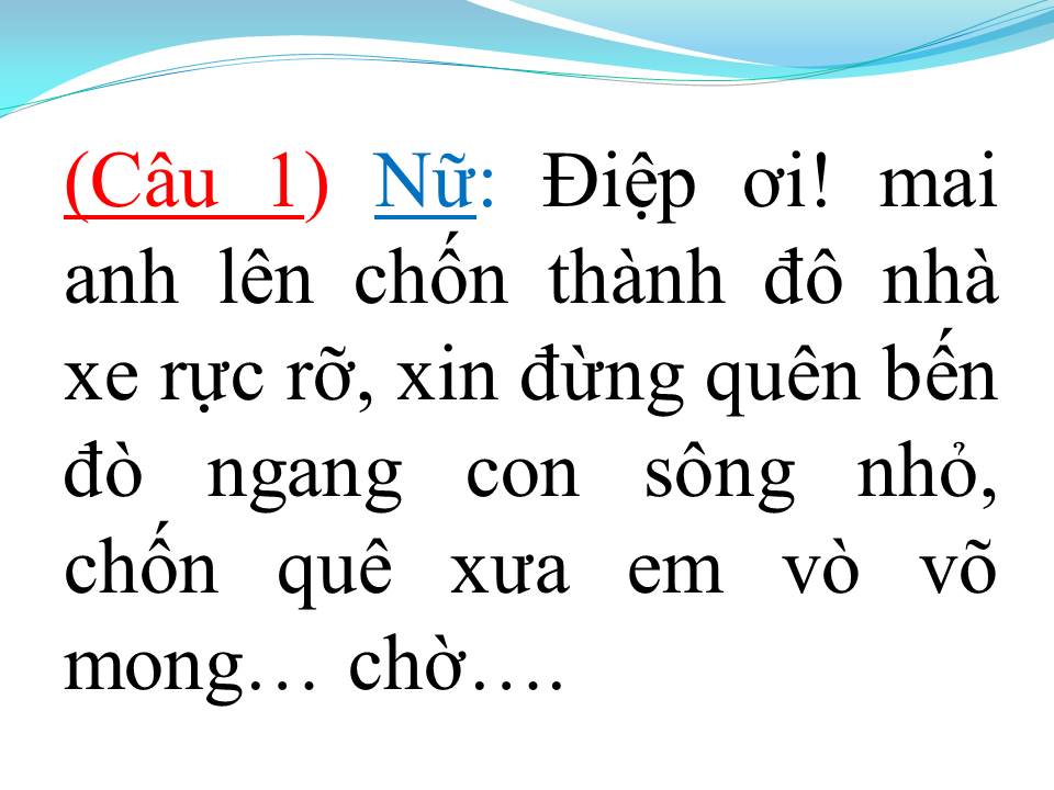 Lời bài hát CHUYỆN TÌNH LAN VÀ ĐIỆP 1 (TÂN CỔ)