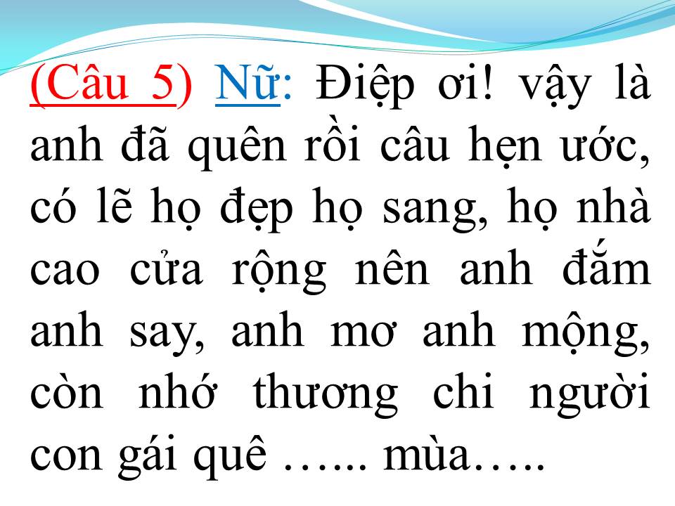 Lời bài hát CHUYỆN TÌNH LAN VÀ ĐIỆP 1 (TÂN CỔ)