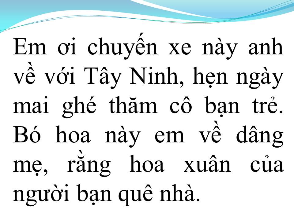 Lời bài hát CHUYẾN XE TÂY NINH (TÂN CỔ)