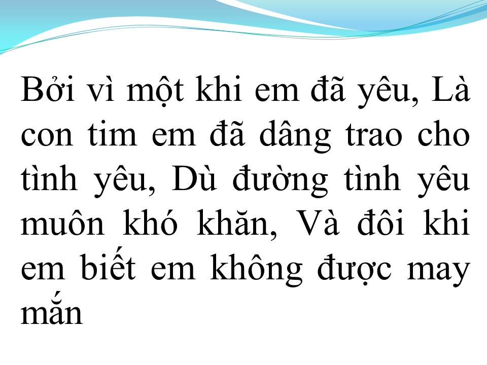 Lời bài hát NẾU EM ĐƯỢC LỰA CHỌN